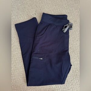 Figs High Waisted Yola Skinny Scrub Pants Size Small Petit Navy